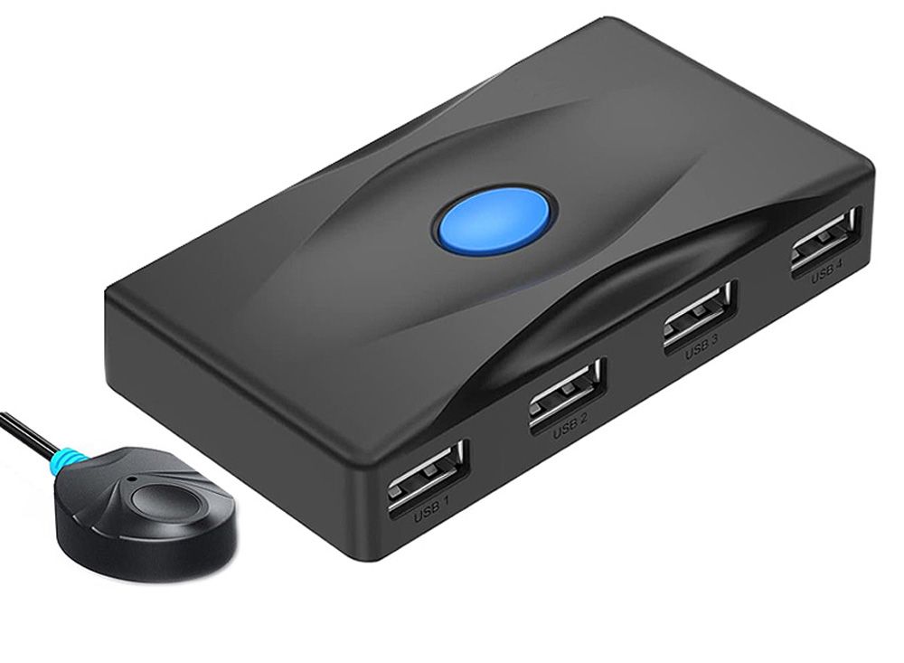 USB 2.0 Device Sharing Switch With 2 Of USB 2.0 Inputs And 4 Of USB 2.0 ...