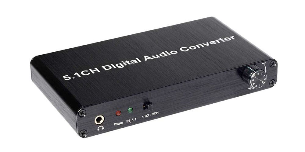 Digital Optical Coax S/PDIF Audio To 5.1 Analog Surround Sound Decoder