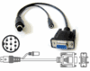 Mini DIN 8-pin To D-sub 15-pin VGA Input/Output Adapter Cable