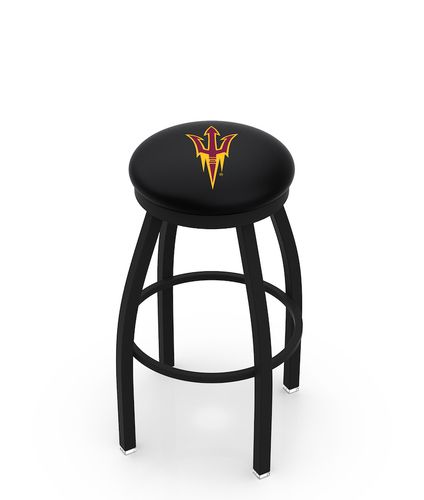 Arizona State Pitchfork Black Ring Swivel Stool
