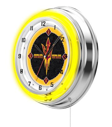 Arizona State Pitchfork Neon Clock 19