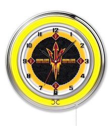 Arizona State Pitchfork Neon Clock 19