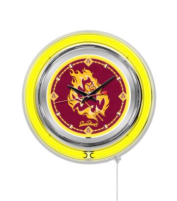 Arizona State Sparky Neon Clock 15