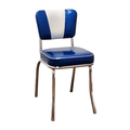 Blue Retro V Back Dining Chair