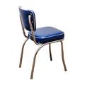 Blue Retro V Back Dining Chair