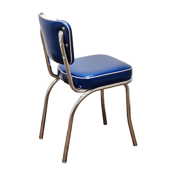 Blue Retro V Back Dining Chair