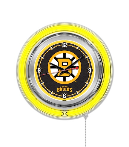 Boston Bruins Neon Clock 15