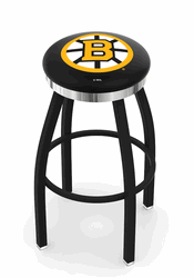 Boston Bruins Chrome Ring Swivel Stool