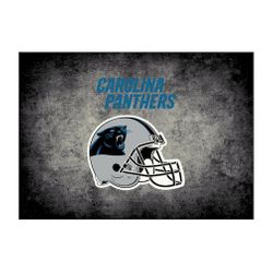 Carolina Panthers Distressed Rug