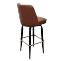 Channeled Swivel Bar Stool