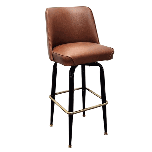 Channeled Swivel Bar Stool