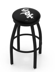 Chicago White Sox Black Ring Swivel Stool