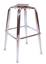 Chrome Squared Bar Stool Frame