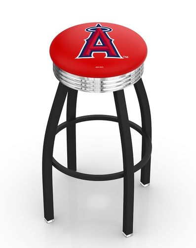 Los Angeles Angels Black Diner Swivel Stool