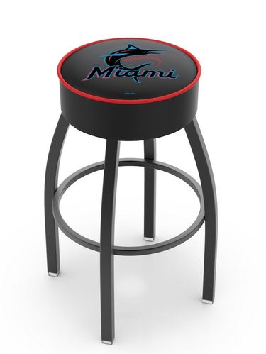 Miami Marlins Cushion Swivel Stool
