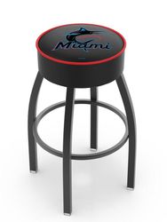 Miami Marlins Cushion Swivel Stool