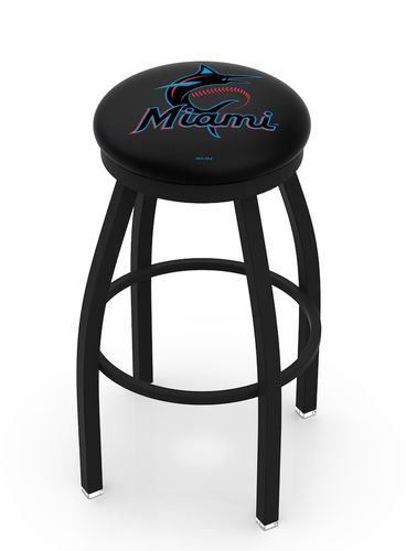 Miami Marlins Black Ring Swivel Stool