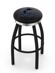 Miami Marlins Chrome Ring Swivel Stool