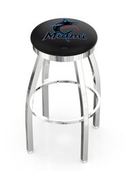 Miami Marlins Ring Chrome Swivel Stool