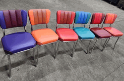 Contrast Channeled Diner Chair Set of 6