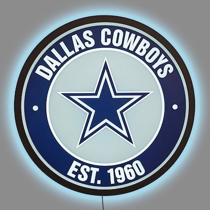 Dallas Cowboys Established LED Lighted Sign