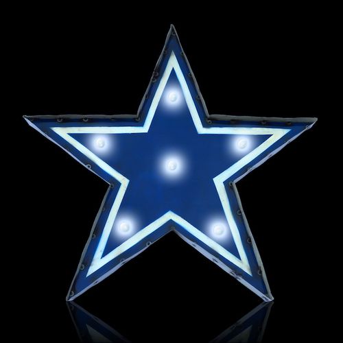 Dallas Cowboys Logo Recycled Lighted Sign