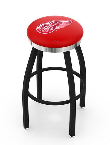 Detroit Red Wings Chrome Ring Swivel Stool