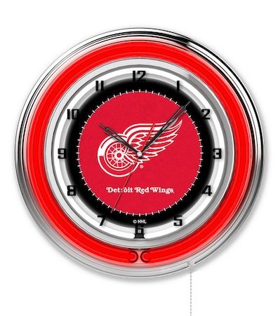 Detroit Red Wings Neon Clock 19