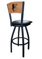 Baltimore Orioles Wood Back Swivel Stool