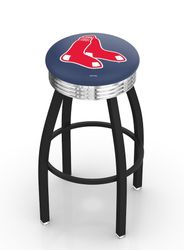 Boston Red Sox Black Diner Swivel Stool