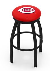 Cincinnati Reds Black Ring Swivel Stool