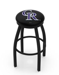 Colorado Rockies Black Ring Swivel Stool