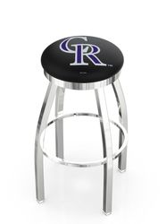 Colorado Rockies Ring Chrome Swivel Stool