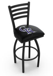 Colorado Rockies Ladder Back Swivel Stool