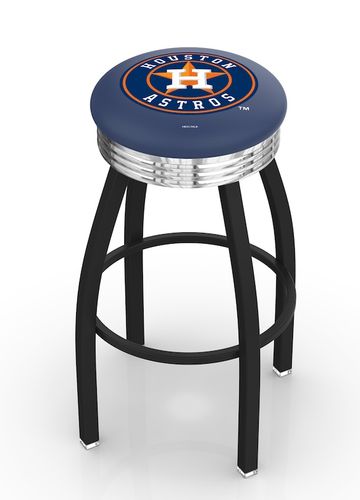 Houston Astros Black Diner Swivel Stool