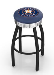 Houston Astros Black Diner Swivel Stool