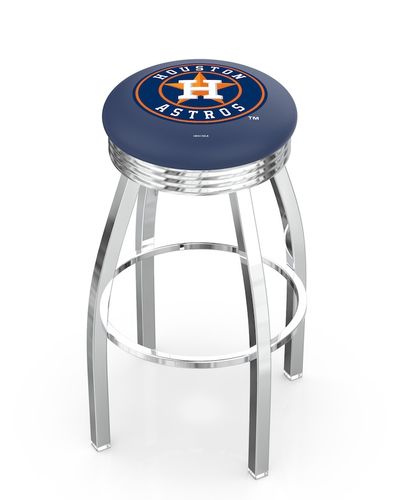 Houston Astros Chrome Diner Swivel Stool