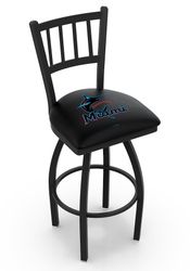Miami Marlins Jailhouse Back Swivel Stool