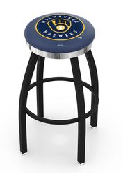 Milwaukee Brewers Chrome Ring Swivel Stool