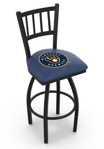 Milwaukee Brewers Jailhouse Back Swivel Stool