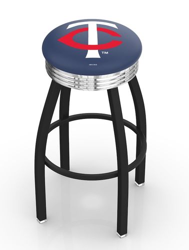 Minnesota Twins Black Diner Swivel Stool