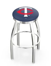 Minnesota Twins Ring Chrome Swivel Stool