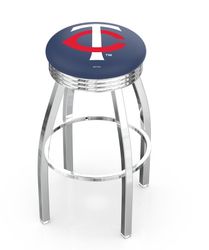 Minnesota Twins Chrome Diner Swivel Stool
