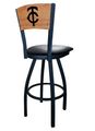 Minnesota Twins Wood Back Swivel Stool