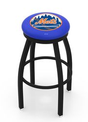 New York Mets Black Ring Swivel Stool