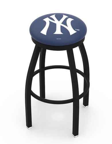 New York Yankees Black Ring Swivel Stool