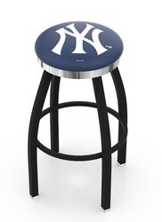 New York Yankees Chrome Ring Swivel Stool
