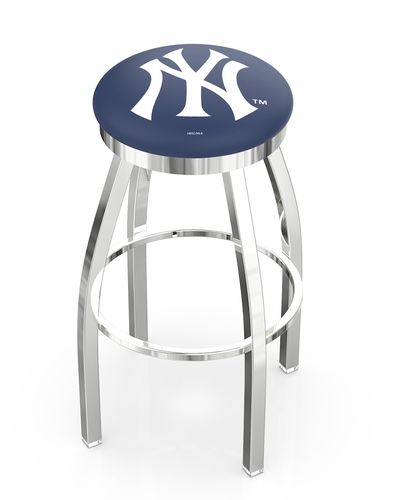 New York Yankees Ring Chrome Swivel Stool