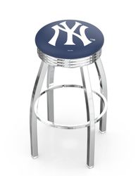 New York Yankees Chrome Diner Swivel Stool