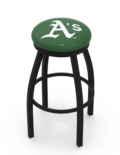 Oakland Athletics Black Ring Swivel Stool